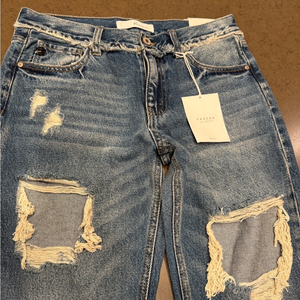 NWT Kancan Noel Mid Rise Boyfriend Jeans Sz: 5/26 - Picture 9 of 16